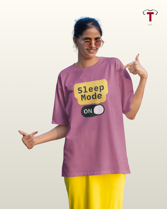 Purple Sleep Mode Unisex Oversized T-Shirt