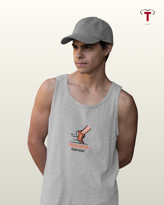 Heather Grey Running Everyday Unisex Tanktop
