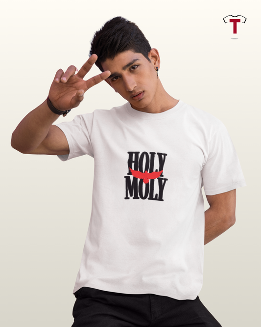 White Holy Moly Unisex Cotton T-Shirt