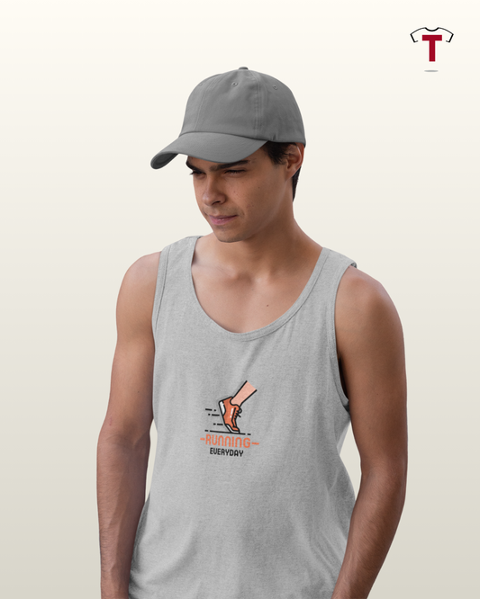 Heather Grey Running Everyday Unisex Tanktop
