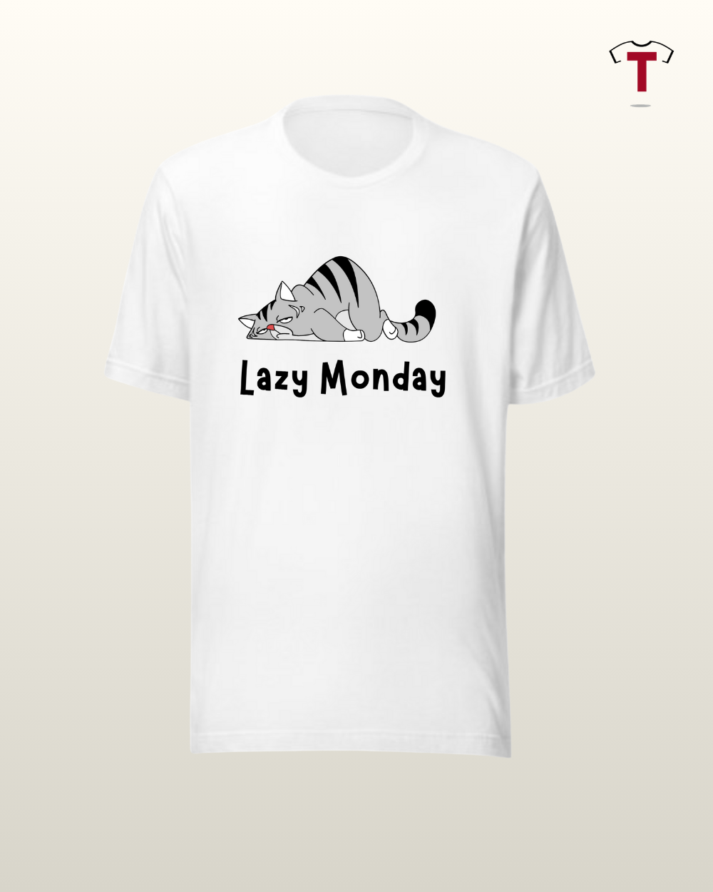 White Lazy Monday Unisex Cotton T-Shirt