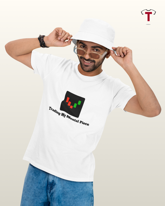 White Trading My Mental Piece Unisex Cotton T-Shirt