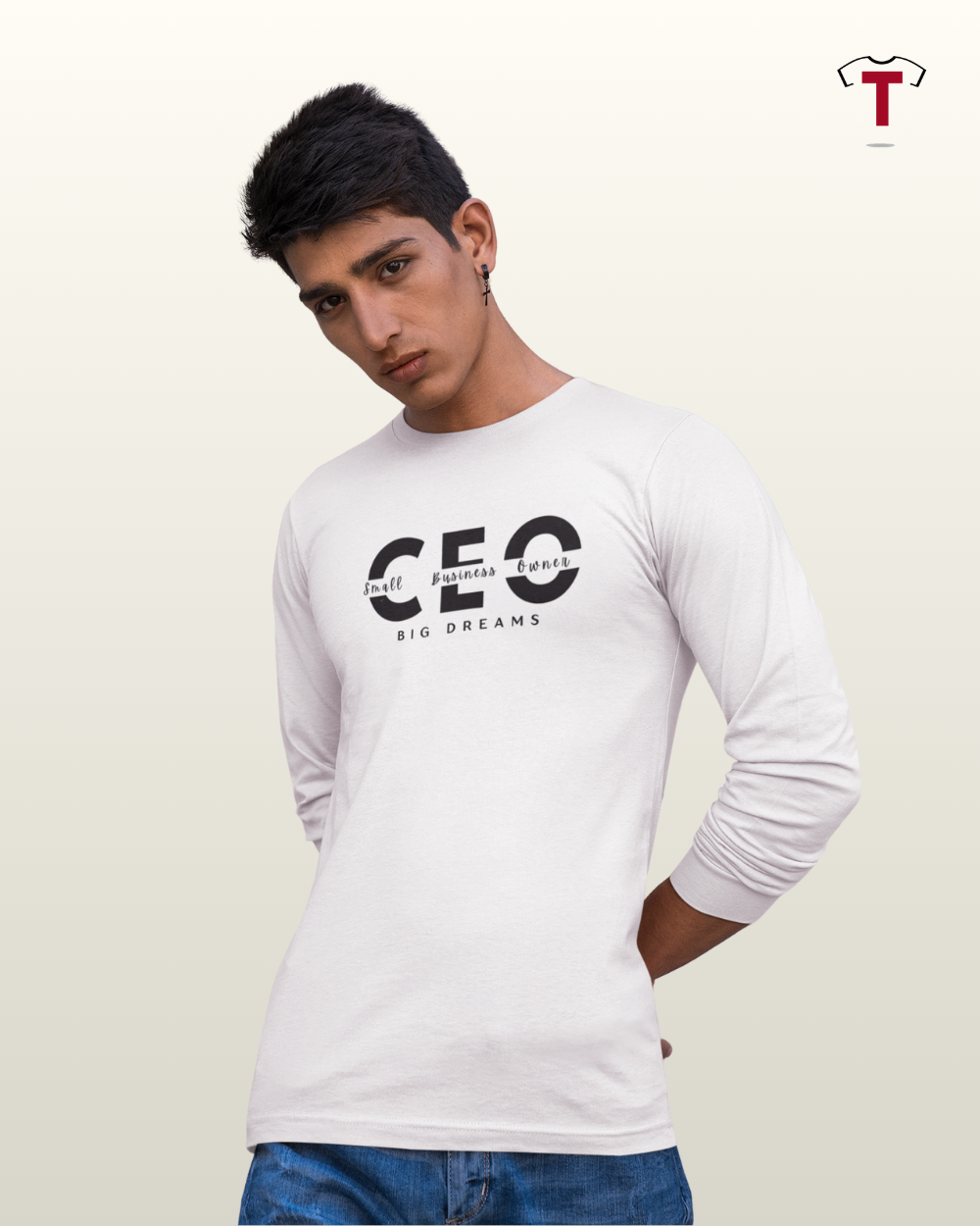 White CEO Big Dreams Unisex Long Sleeves Shirt