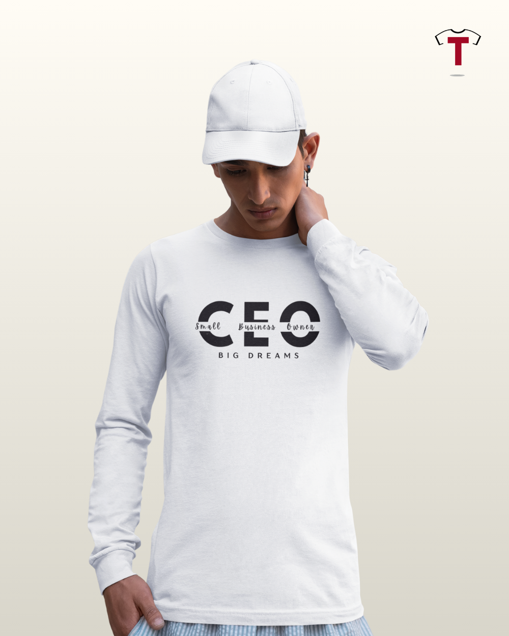White CEO Big Dreams Unisex Long Sleeves Shirt