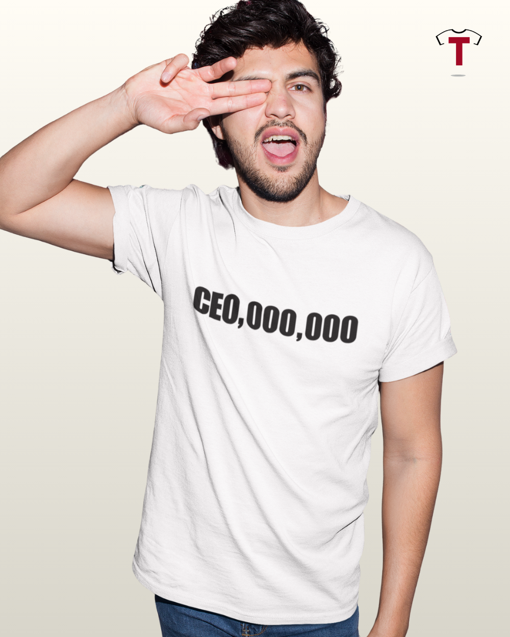 White CEO Unisex Cotton T-Shirt