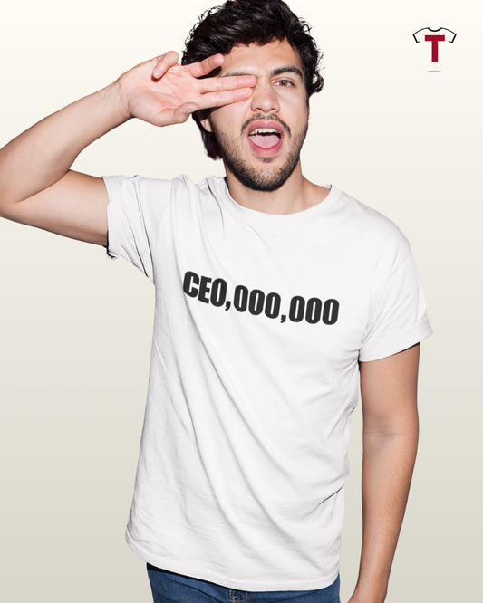 White CEO Unisex Cotton T-Shirt
