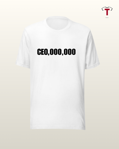 White CEO Unisex Cotton T-Shirt