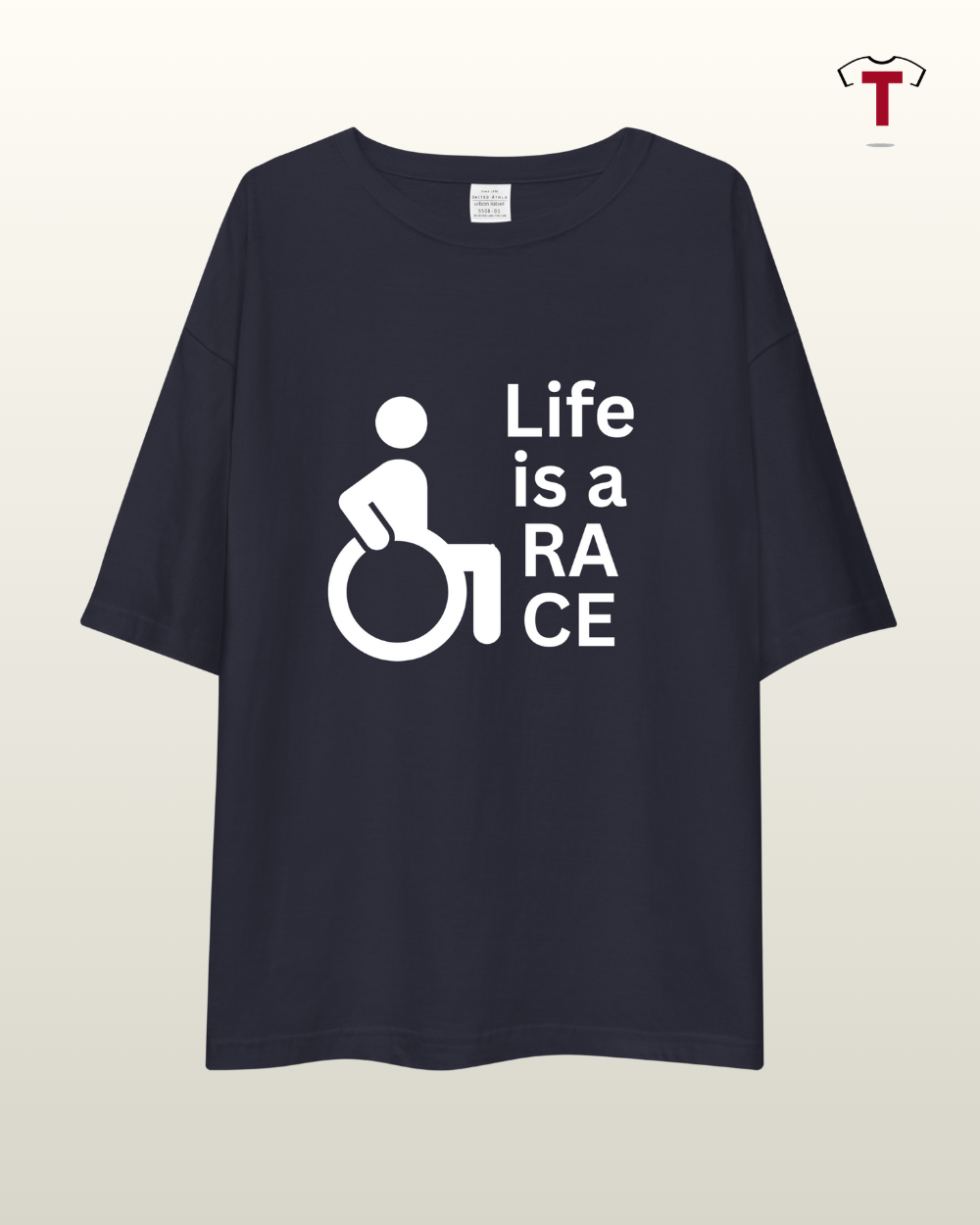 Navy Life is a Race Unisex Oversized T-Shirt