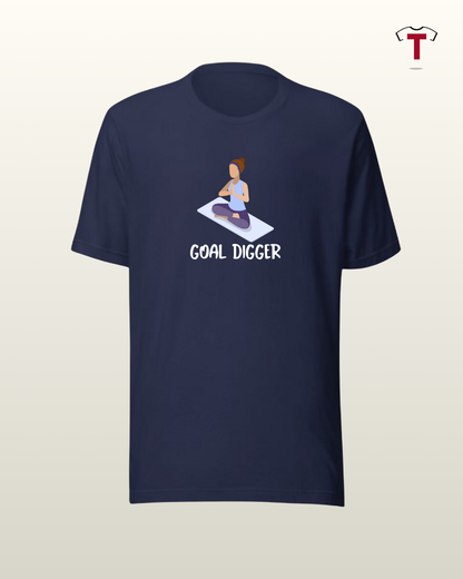 Navy Goal Digger Pure Cotton T-Shirt