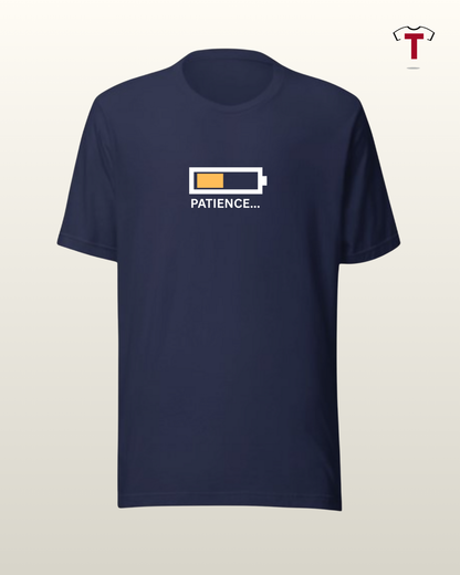 Navy Social battery Unisex Cotton T-Shirt