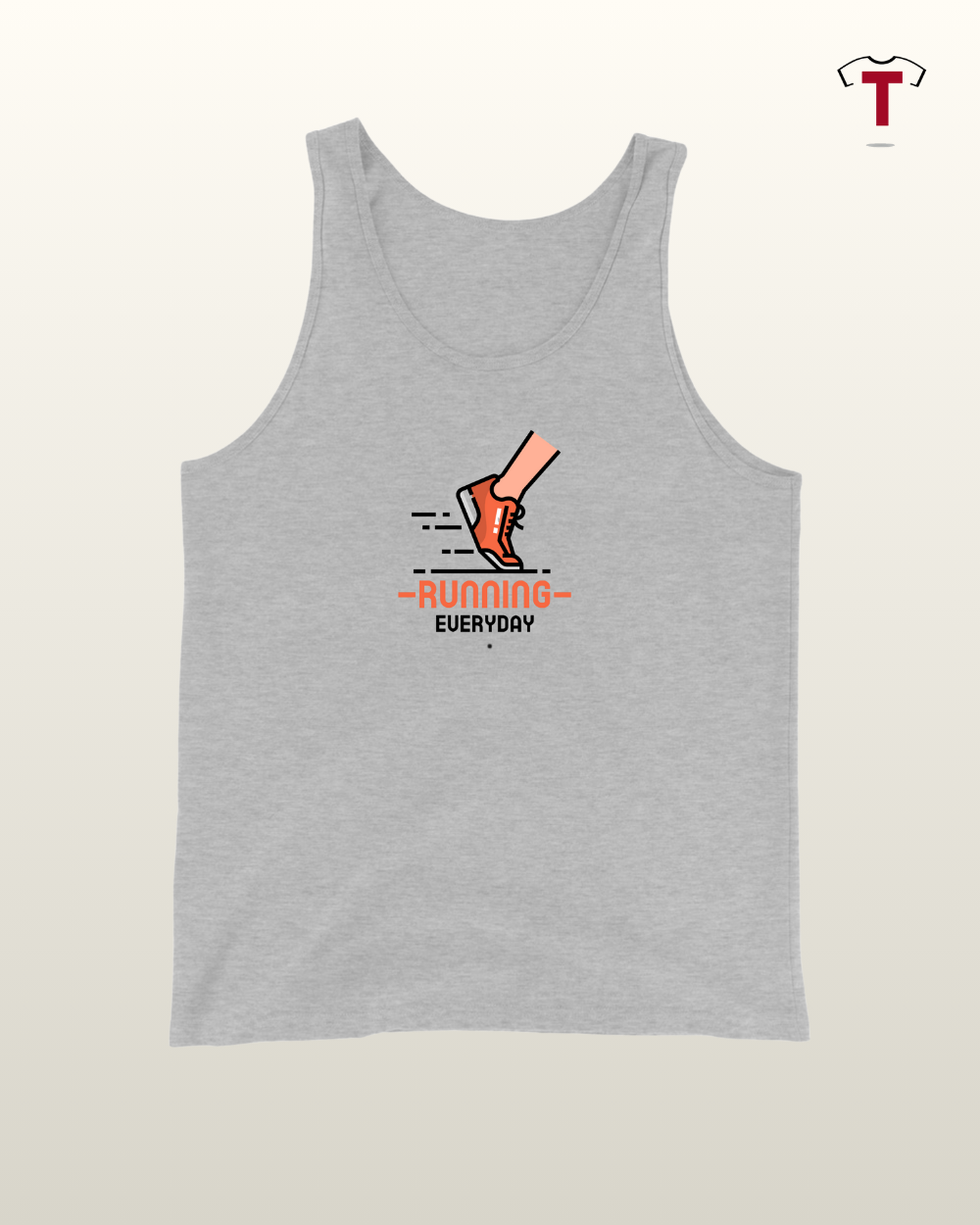 Heather Grey Running Everyday Unisex Tanktop