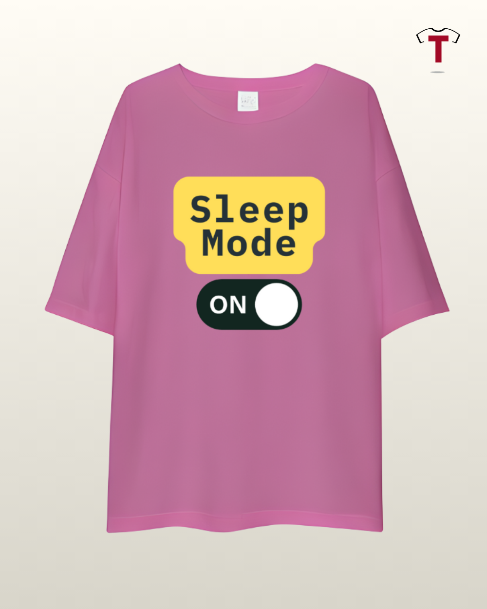 Purple Sleep Mode Unisex Oversized T-Shirt