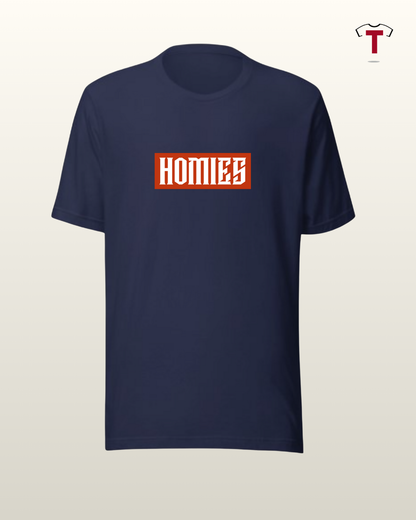 Navy. Homies Unisex Cotton T-Shirt