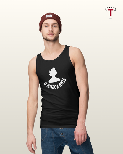 Black Stay Focused unisex Tanktop