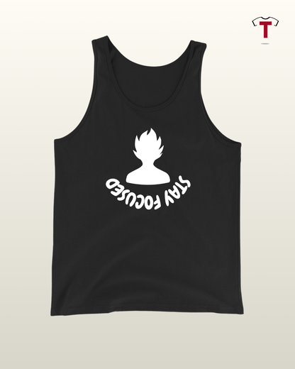 Black Stay Focused unisex Tanktop