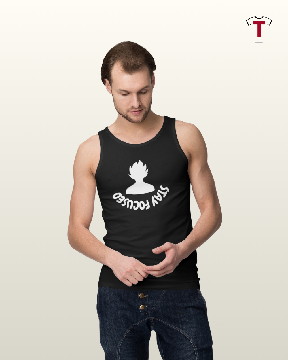 Black Stay Focused unisex Tanktop