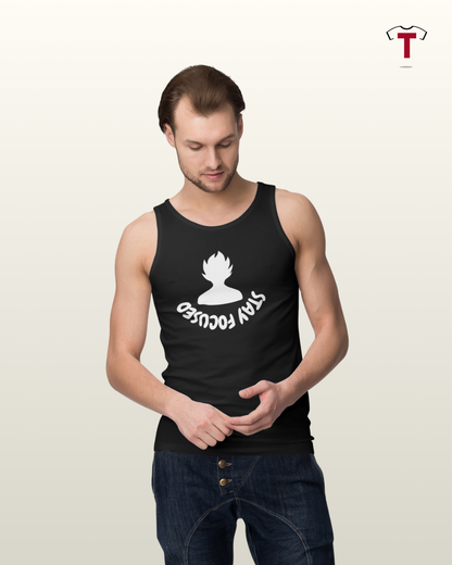 Black Stay Focused unisex Tanktop
