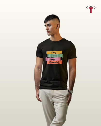Black Four Moods Unisex Cotton T-Shirt