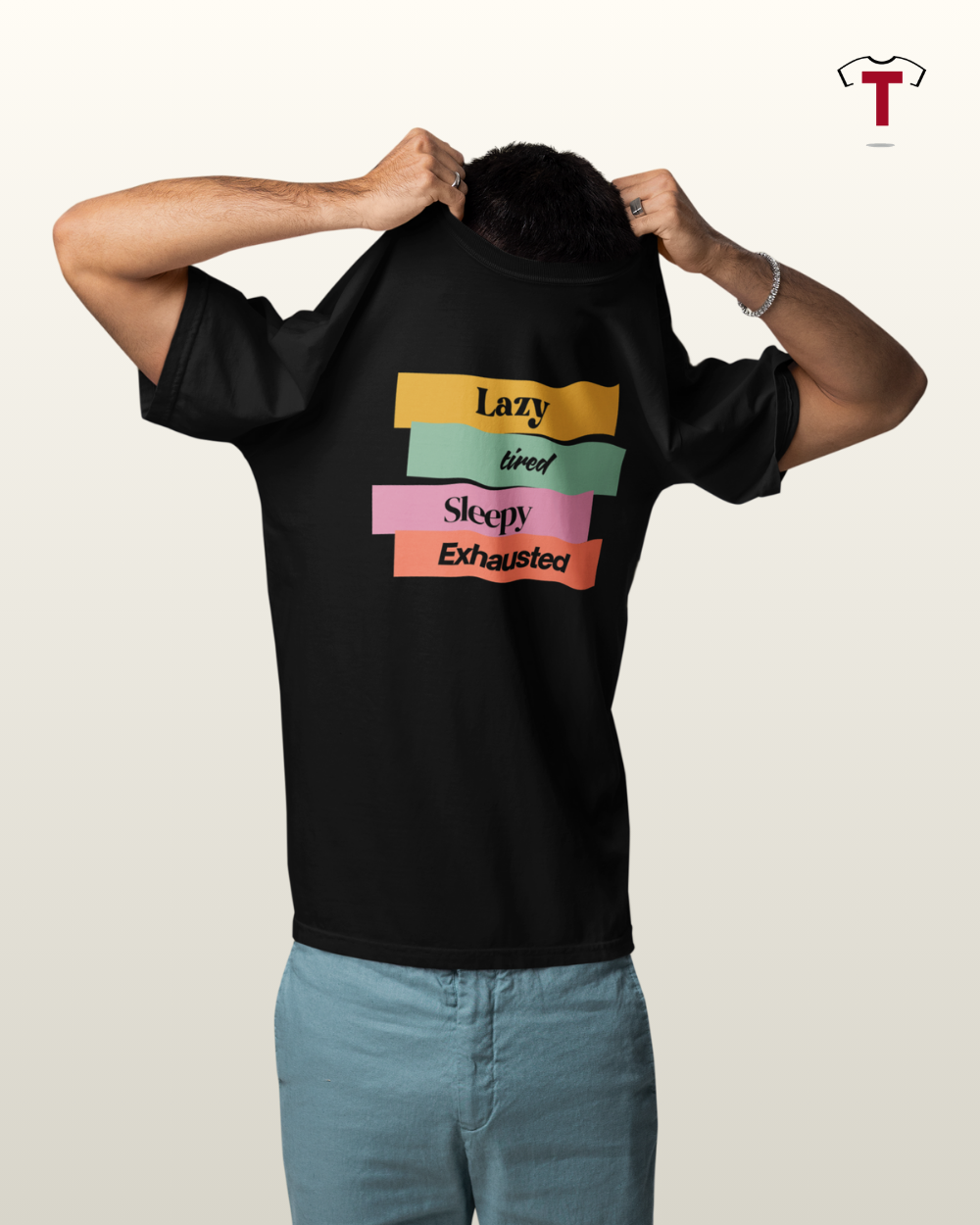 Black Four Moods Unisex Cotton T-Shirt